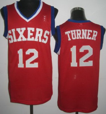 Philadelphia 76ers 12 Evan Turner Red Revolution 30 NBA Jerseys