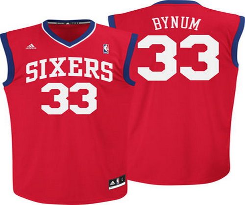 NBA Philadelphia 76ers #33 Andrew Bynum Red Jersey