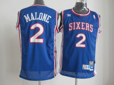 philadelphia 76ers #2 malone blue(swingman)