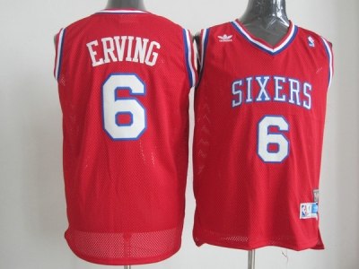 philadelphia 76ers #6 erving red(swingman)