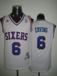 NBA Philadelphia 76ers #6 ERVING White jerseys