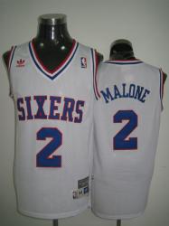 NBA Philadelphia 76ers #2 Malone White Jerseys