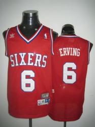 NBA Philadelphia 76ers #6 ERVING Red jerseys