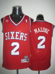 NBA Philadelphia 76ers #2 Malone Red Jerseys