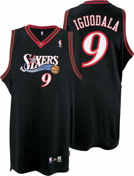 Philadelphia 76ers 9 Andre Iguodala Black Jerseys