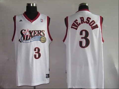 NBA Jerseys Philadelphia 76ers 3# Iverson white