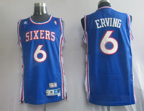 NBA Philadelphia 76ers 6# ERVING BLUE jerseys