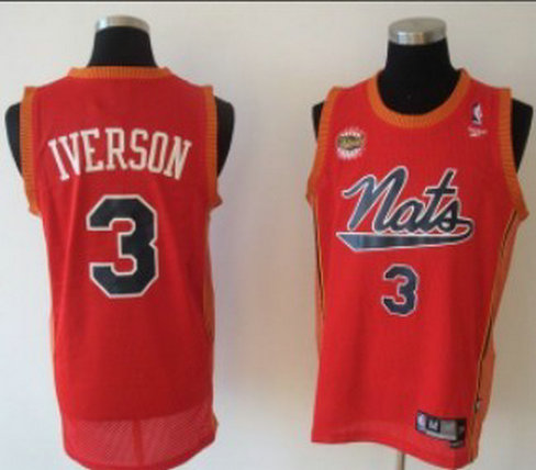 Philadelphia Sixers #3 IVERSON Red NAT Swingman Jersey