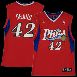 Philadelphia 76ers #42 Brand Swingman Red Jersey