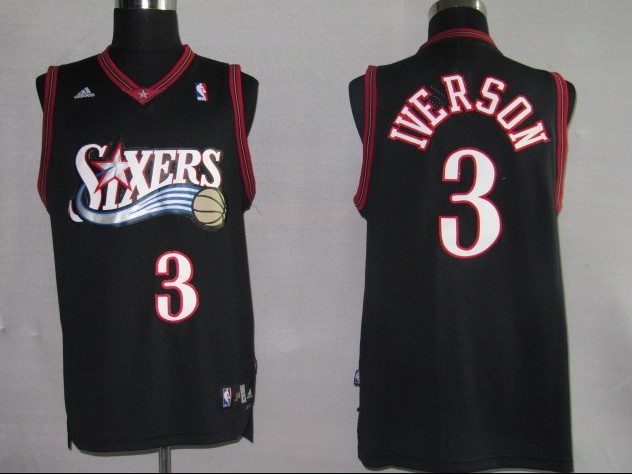 NBA Jerseys Philadelphia 76ers 3# Iverson black