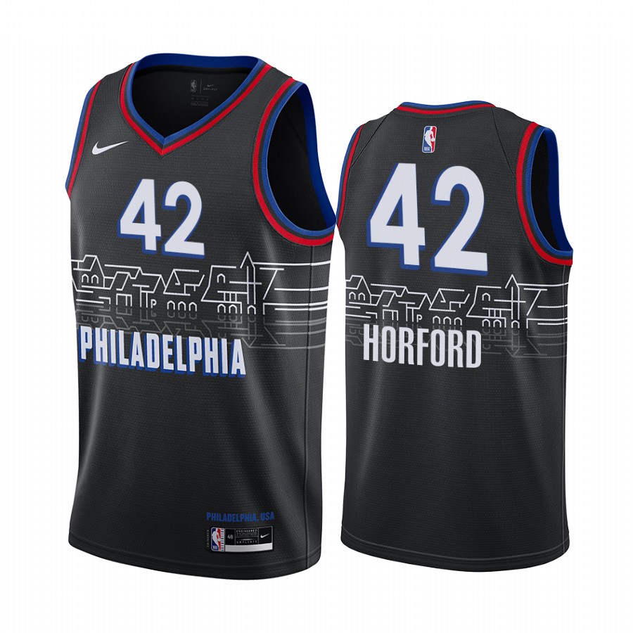 Nike 76ers #42 Al Horford Black NBA Swingman 2020-21 City Edition Jersey