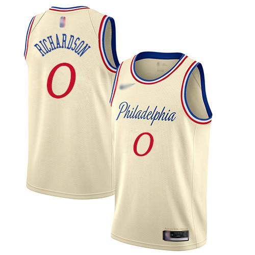 76ers #0 Josh Richardson Cream Basketball Swingman City Edition 2019 20 Jersey