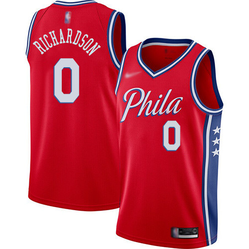 76ers #0 Josh Richardson Red Basketball Swingman Statement Edition 2019 2020 Jersey