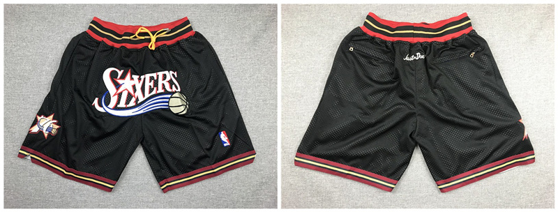 76ers Black Just Don Throwback Mesh Shorts