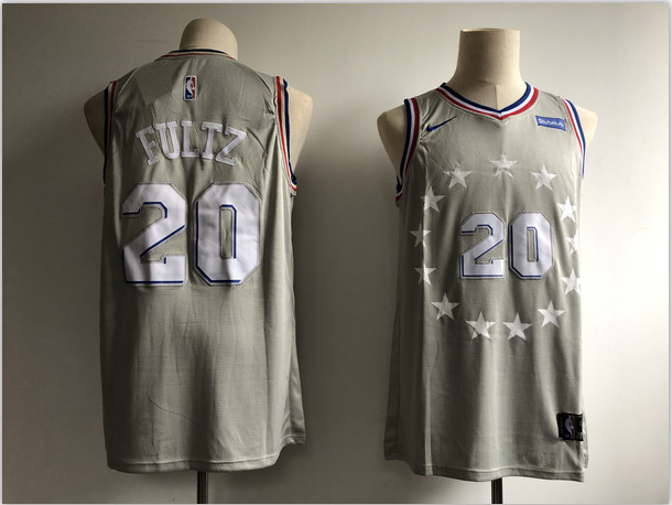 76ers 20 Markelle FultzGray 2018-19 City Edition Nike Swingman Jersey