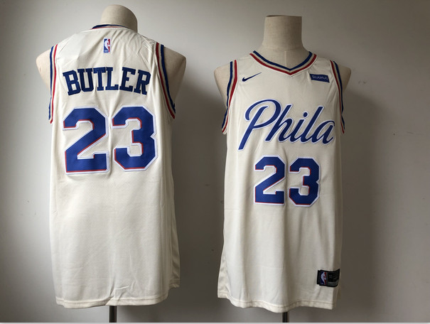 76ers 23 Jimmy Butler Cream City Edition Nike Swingman Jersey