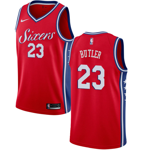 Nike 76ers #23 Jimmy Butler Red NBA Swingman Statement Edition Jersey