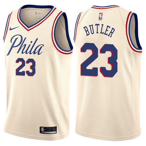 Nike 76ers #23 Jimmy Butler Cream NBA Swingman City Edition Jersey