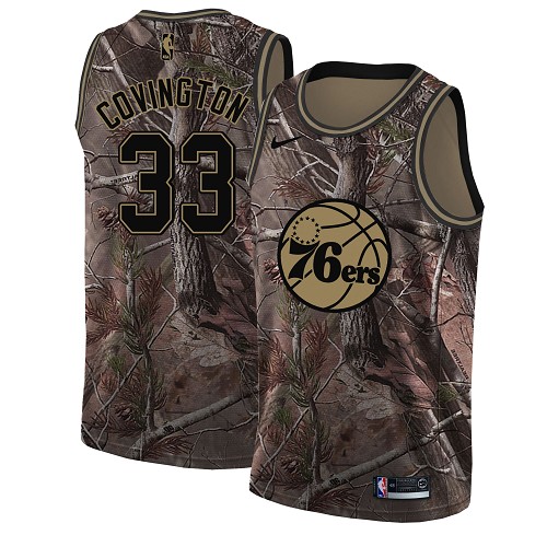 Nike 76ers #33 Robert Covington Camo NBA Swingman Realtree Collection Jersey