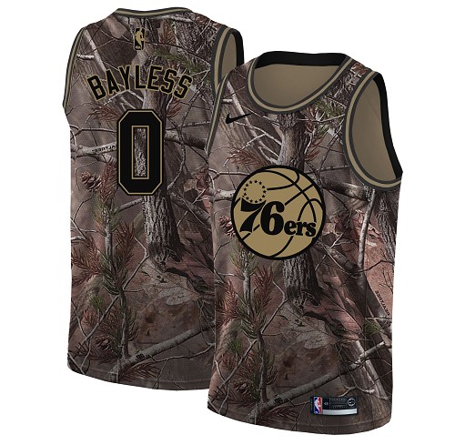 Nike 76ers #0 Jerryd Bayless Camo NBA Swingman Realtree Collection Jersey