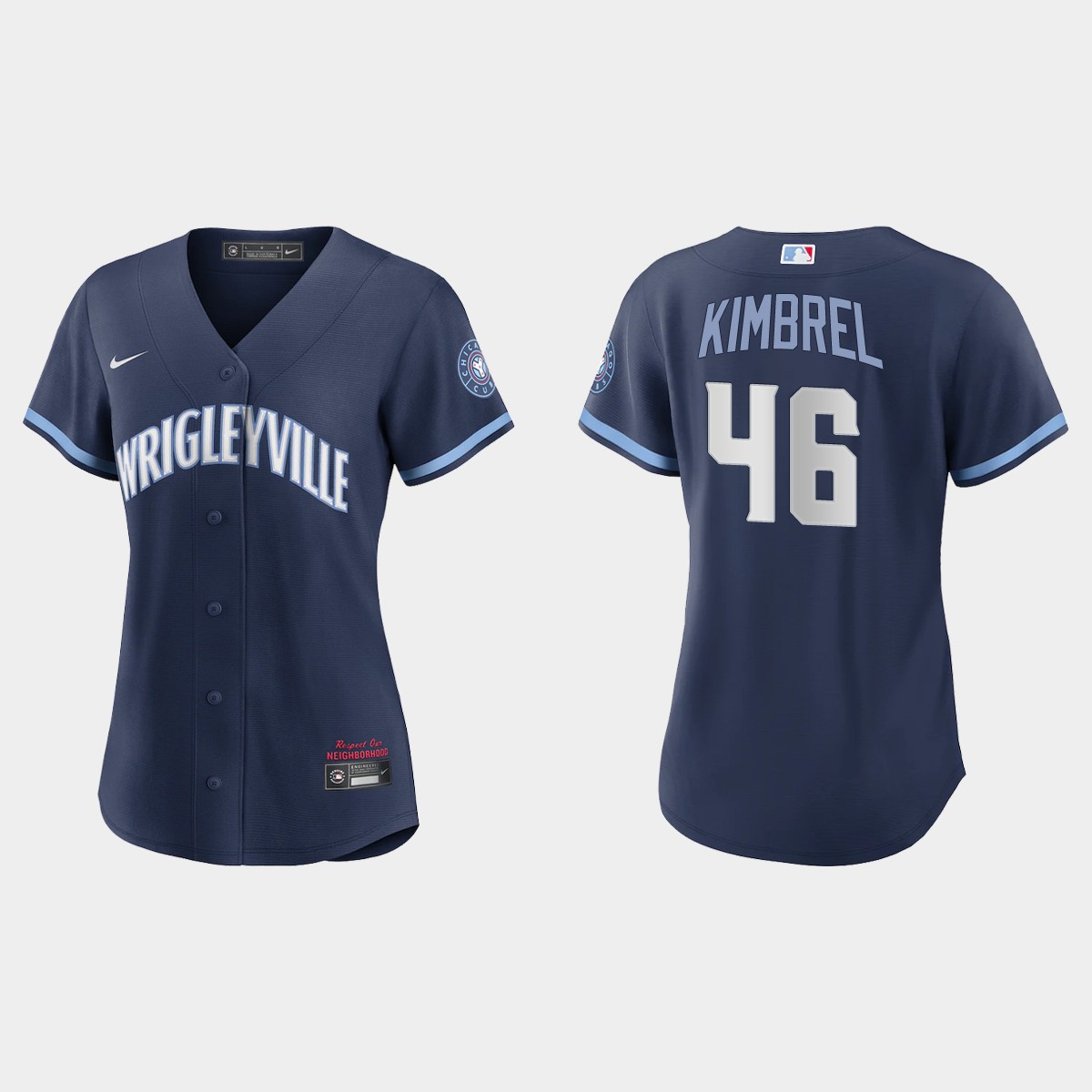 Chicago Cubs #46 Craig Kimbrel Women's Nike 2021 City Connect Navy MLB Jersey Chicago Cubs #46 Craig Kimbrel Women's Nike 2021 City Connect Navy MLB Jersey