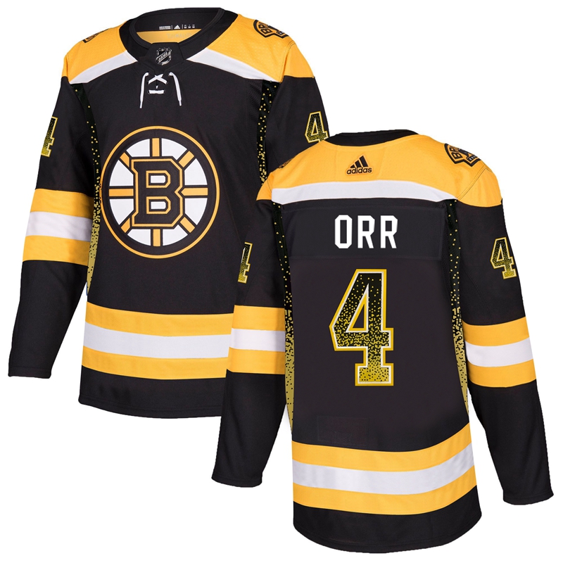 Bruins 4 Bobby Orr Black Drift Fashion Adidas Jersey Bruins 4 Bobby Orr Black Drift Fashion Adidas Jersey