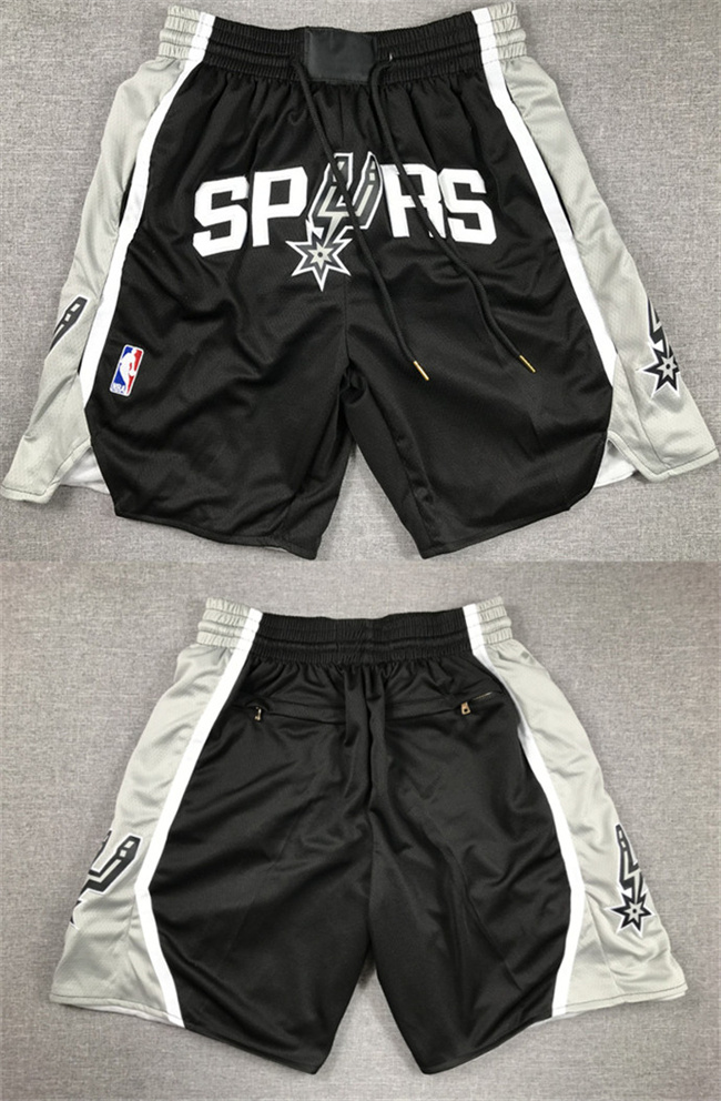 Men's San Antonio Spurs Black Shorts (Run Small)