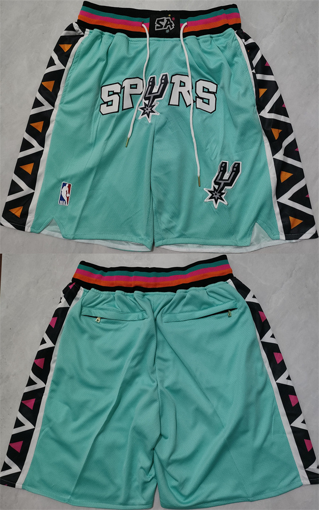 Men's San Antonio Spurs Teal City Edition Shorts (Run Small)