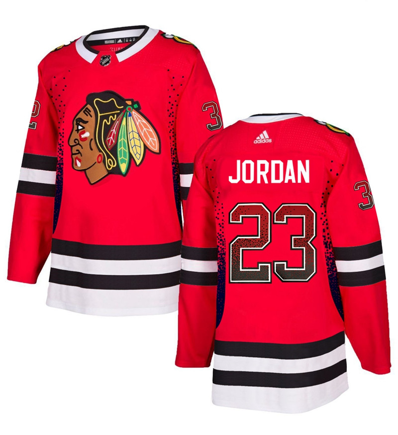 Blackhawks 23 Michael Jordan Red Drift Fashion Adidas Jersey Blackhawks 23 Michael Jordan Red Drift Fashion Adidas Jersey