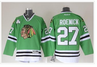 Chicago Blackhawks #27 Jeremy Roenick Green Stitched NHL Jersey
