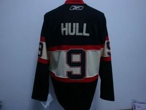 Chicago Blackhawks 9 Hull black jerseys