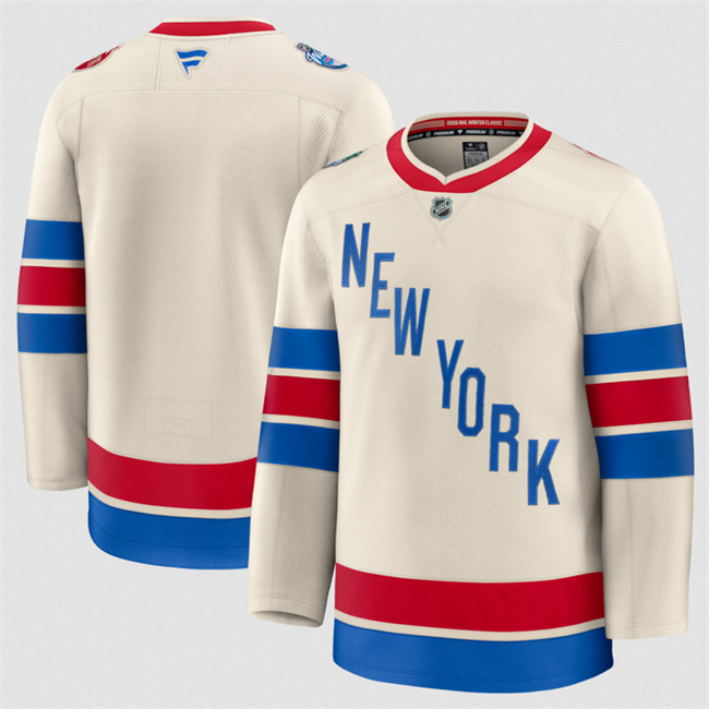 Men's New York Rangers Blank Beige 2026 Winter Classic Stitched Hockey Jersey Men's New York Rangers Blank Beige 2026 Winter Classic Stitched Hockey Jersey