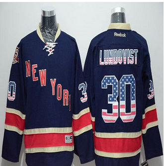 Rangers #30 Henrik Lundqvist Navy Blue USA Flag Fashion Stitched NHL Jersey Rangers #30 Henrik Lundqvist Navy Blue USA Flag Fashion Stitched NHL Jersey