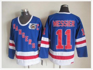 New York Rangers #11 Messier 75 anniversary Blue Stitched NHL Jersey New York Rangers #11 Messier 75 anniversary Blue Stitched NHL Jersey