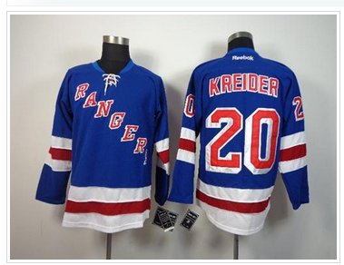 New York Rangers #20 Chris Kreider Blue Home NHL Jersey New York Rangers #20 Chris Kreider Blue Home NHL Jersey