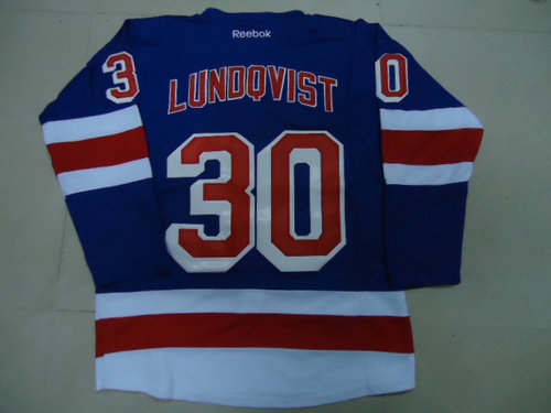 Nhl jerseys NY Rangers 30 LUNDQVIST blue 85th