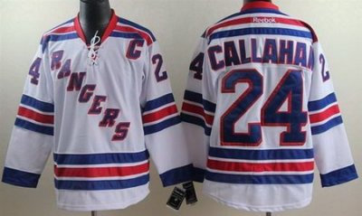 New York Rangers #24 Ryan Callahan white jeseys New York Rangers #24 Ryan Callahan white jeseys