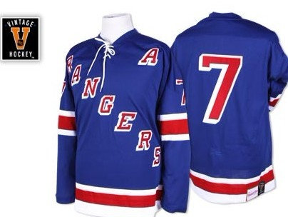 NHL New York Rangers 7 Rod Gilbert 1971 1972 Blue Throwback Jerseys gear