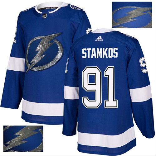 Adidas Lightning #91 Steven Stamkos Blue Home Authentic Fashion Gold Stitched NHL Jersey Adidas Lightning #91 Steven Stamkos Blue Home Authentic Fashion Gold Stitched NHL Jersey