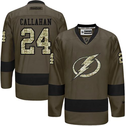 Lightning #24 Ryan Callahan Green Salute to Service Stitched NHL Jersey Lightning #24 Ryan Callahan Green Salute to Service Stitched NHL Jersey