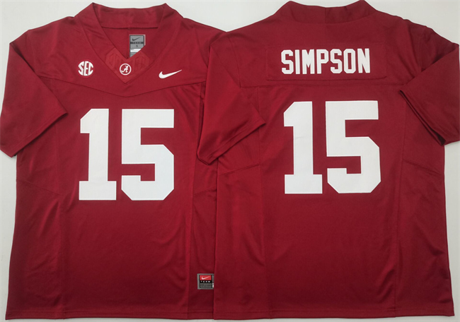 Georgia Bulldogs #15 Ty Simpson Red 2025 F.U.S.E. Stitched Jersey Georgia Bulldogs #15 Ty Simpson Red 2025 F.U.S.E. Stitched Jersey