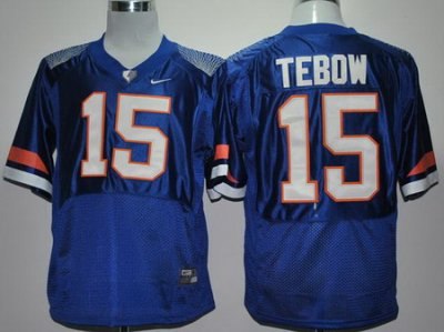 florida gators 15# tim tebow royal blue pro combat college football ncaa jerseys