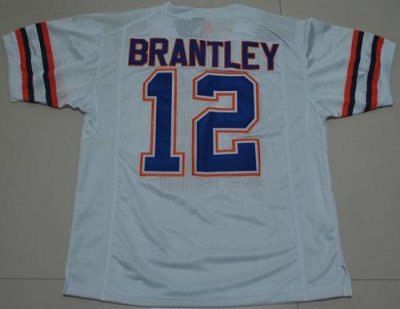 gators #12 john brantley white embroidered ncaa jersey