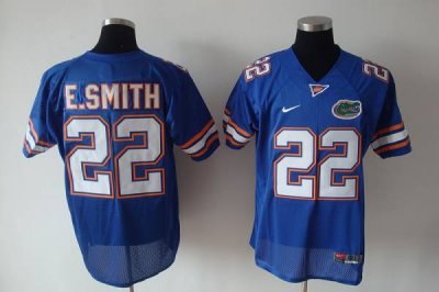 gators #22 e.smith blue embroidered ncaa jersey