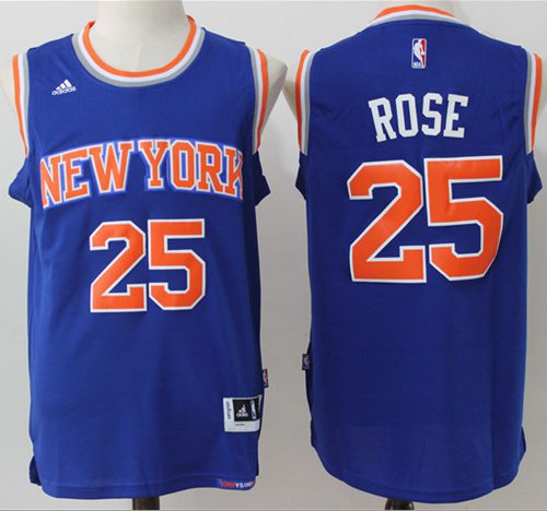 Knicks #25 Derrick Rose Blue Stitched NBA Jersey Knicks #25 Derrick Rose Blue Stitched NBA Jersey