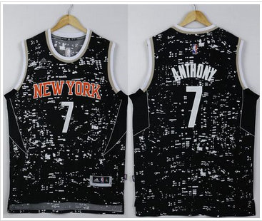 New York Knicks #7 Carmelo Anthony Black City Light Stitched NBA Jersey New York Knicks #7 Carmelo Anthony Black City Light Stitched NBA Jersey