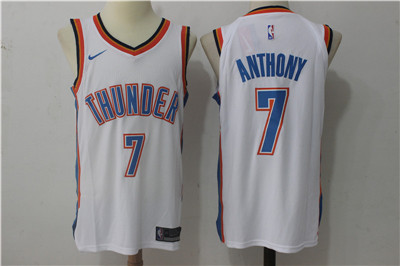 Nike Thunder 7 Carmelo Anthony White Stitched NBA Jersey