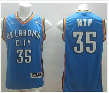 Oklahoma City Thunder #35 Kevin Durant Blue MVP Stitched NBA Jersey Oklahoma City Thunder #35 Kevin Durant Blue MVP Stitched NBA Jersey