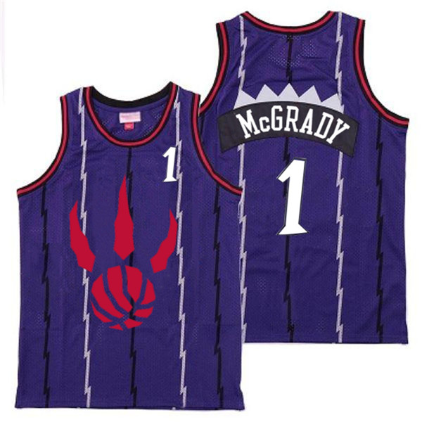 Raptors 1 Tracy McGrady Purple Throwback Jerseys Raptors 1 Tracy McGrady Purple Throwback Jerseys
