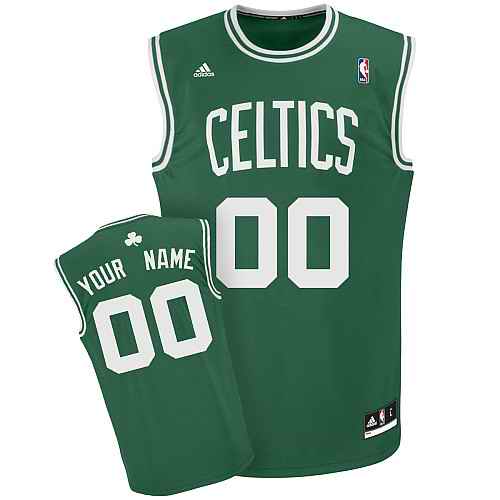 Boston Celtics Custom Green White Number Adidas Road Jersey